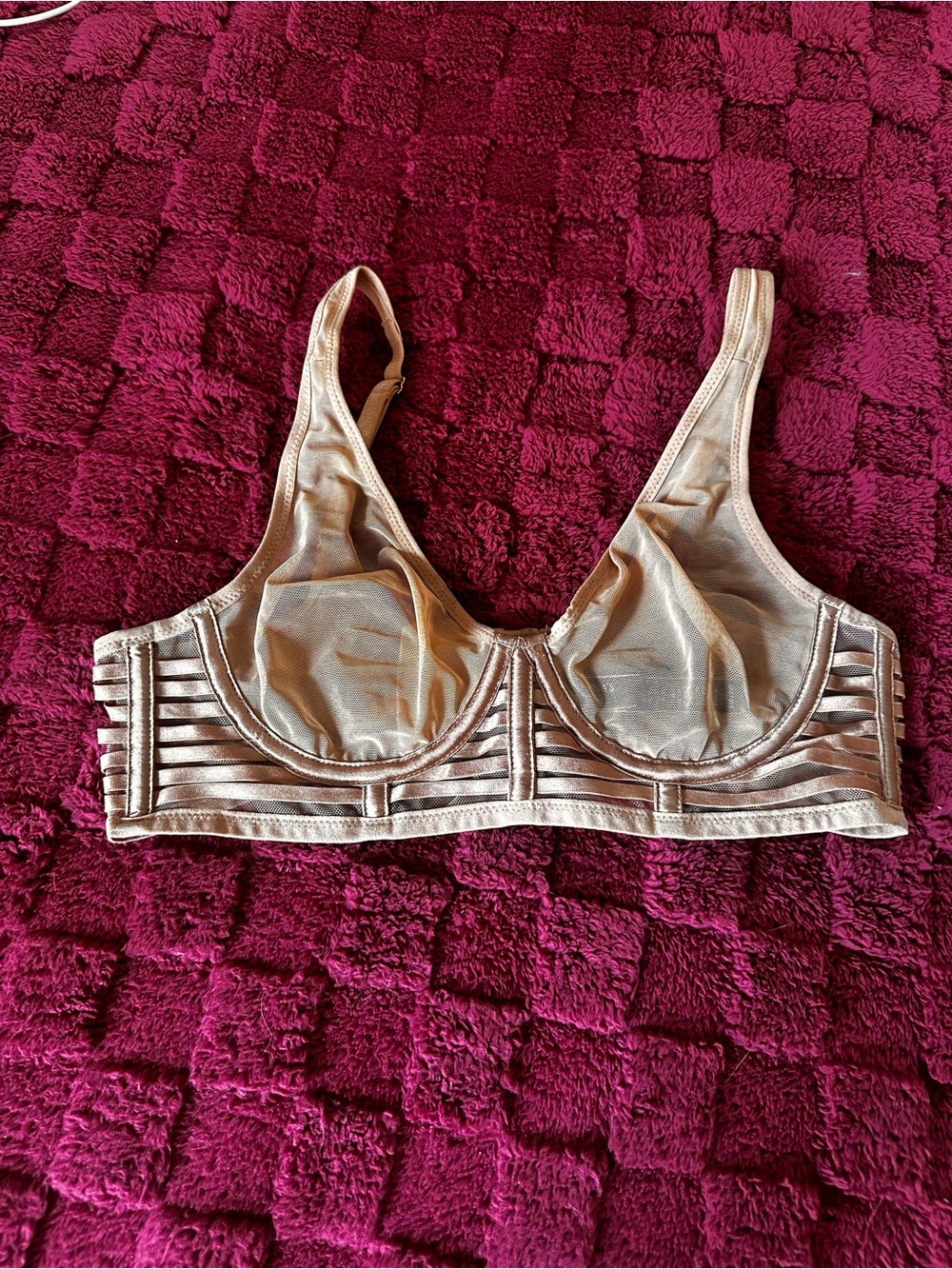 Victoria's Secret Sheer Beige Bra 34B